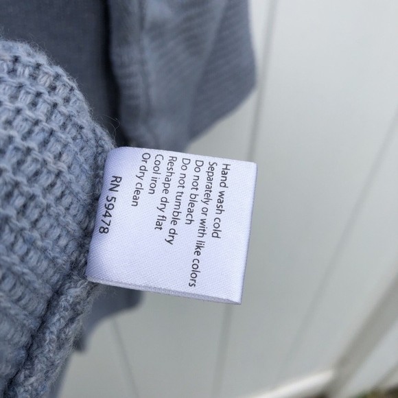 Benedetta B Sweater Merino Wool Cashmere Made in Italy Soft Pale Blue Small - Picture 6 of 6